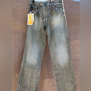 Vintage Lois Spanish Women’s Sz 38/30 Denim Jeans Retro Western Print